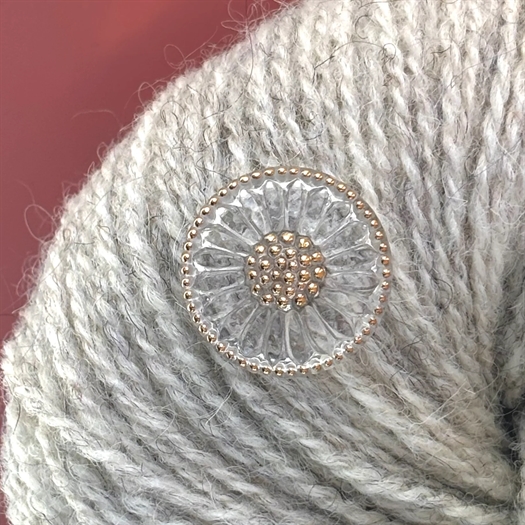 KRYSTAL SOLSIKKEKNAP 22 MM fra Fine Detail